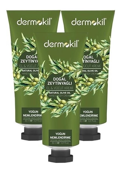 Zeytinyağı El Ve Vücut Kremi 30 Ml X 3 Adet
