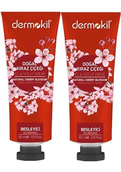 Kiraz Çiçeği El Ve Vücut Kremi 30 Ml X 2 Adet