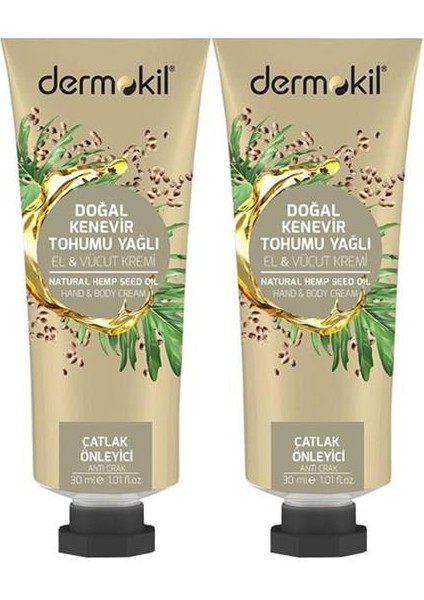 Kenevir Tohumu Yağlı El Ve Vücut Kremi 30 Ml X 2 Adet