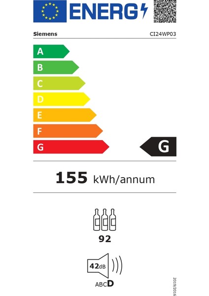 CI24WP03 92 Şişe Kapasiteli Cam Kapılı Ankastre Şarap Dolabı fırsatları