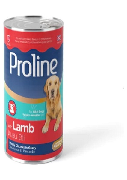 Pro Line Proline Sos Içinde Parça Kuzu Etli Yetişkin Köpek Konservesi 400 gr