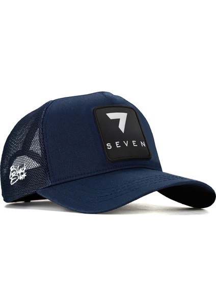 V1 Trucker 7 Numara - 5 Kod Logolu Unisex Lacivert Şapka (Cap)