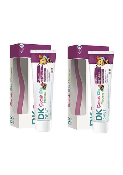 Dkdent Orman Meyveleri Florürsüz Çocuk Diş Macunu 50 Ml Diş Fırçası Li X 2 Adet