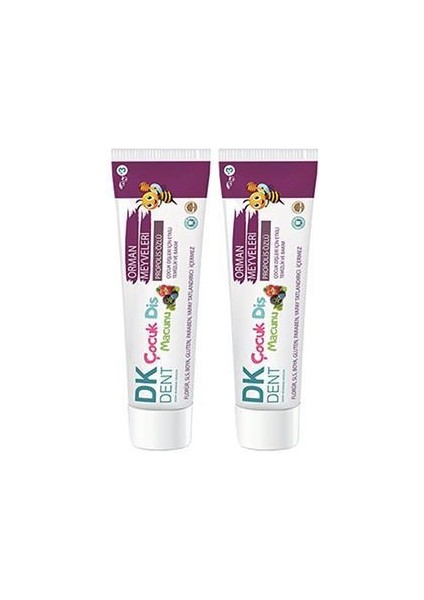 Dkdent Orman Meyveli Florürsüz Çocuk Diş Macunu 50 Ml X 2 Adet