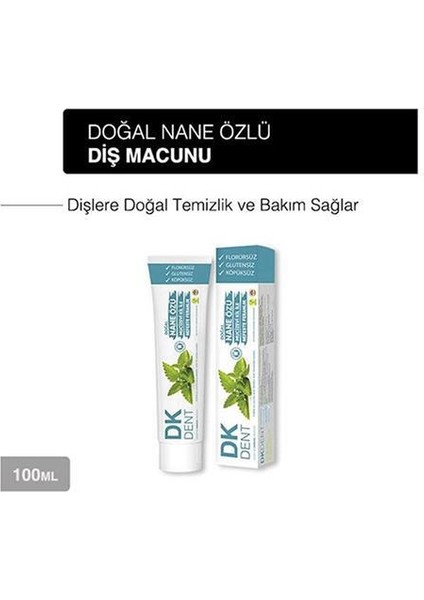 Dkdent Nane Özü Florürsüz Doğal Diş Macunu 75 Ml X 2 Adet