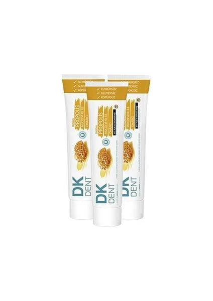 Dk Dent Dkdent Propolis Florürsüz Doğal Diş Macunu 75 Ml X 3 Adet