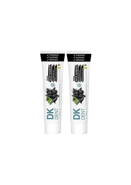 Dk Dent Dkdent Aktif Karbonlu Florürsüz Diş Doğal Macunu 75 Ml X 2 Adet