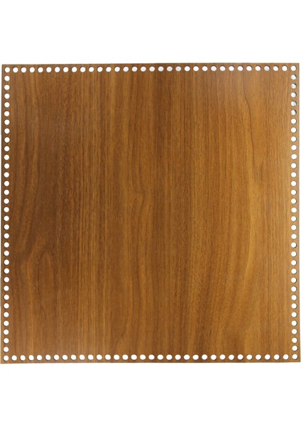 Ahşap Sepet Tepsi Tabanı 35X35 cm Ceviz Çift Yüz 3mm