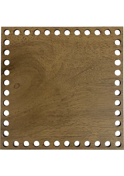 Ahşap Sepet Tepsi Tabanı 15X15 cm Meşe Çift Yüz 3mm