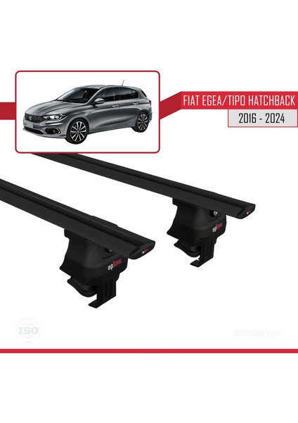 Fiat Egea / Tipo Hatchback 2016 ve Sonrası ile Uyumlu Ace-4 Ara Atkı Tavan Barı Siyah