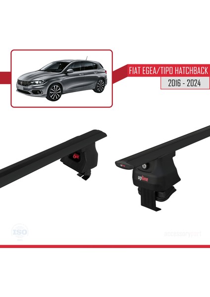 Fiat Egea / Tipo Hatchback 2016 ve Sonrası ile Uyumlu Ace-4 Ara Atkı Tavan Barı Siyah