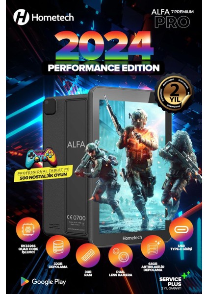 Alfa 7 Premium Pro 3 GB Ram 32 GB Hafıza Pro Oyun Tableti Uzaktan Eğitim Destekli