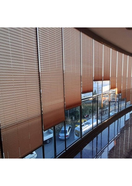 Antrasit Plise Katlanır Cam Balkon Perdesi - Ofis Perdesi - Mutfak Perdesi - Salon Perdesi - fiyatları