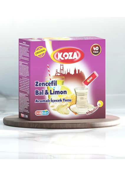 Tek İçimlik Zencefil-Bal-Limon Aro. İçecek Tozu (40 Stick)