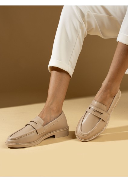 Alemdar Shoes Amy Ekru Kadın Loafer