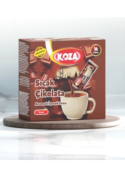 Tek İçimlik Çikolata Aro. İçecek Tozu (16 Stick)