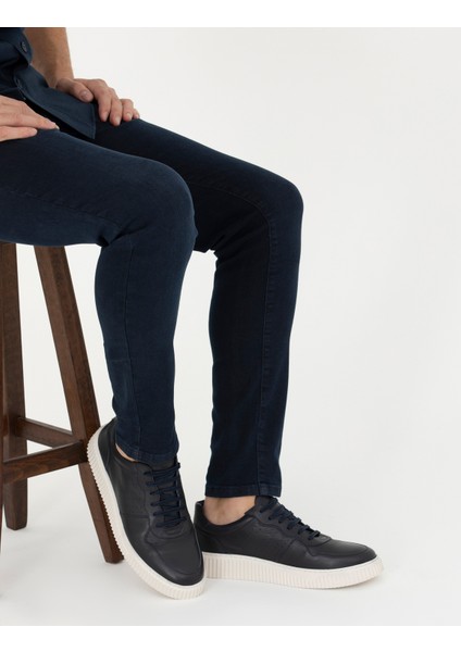 Erkek Lacivert %100 Deri Casual Ayakkabı 50278123-VR033