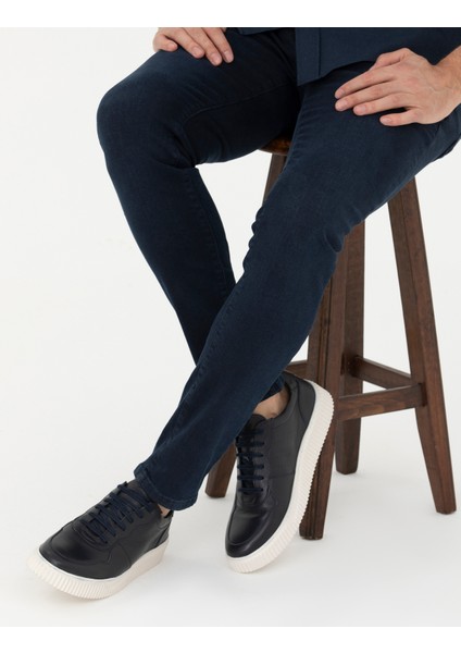 Erkek Lacivert %100 Deri Casual Ayakkabı 50278123-VR033 fiyatları