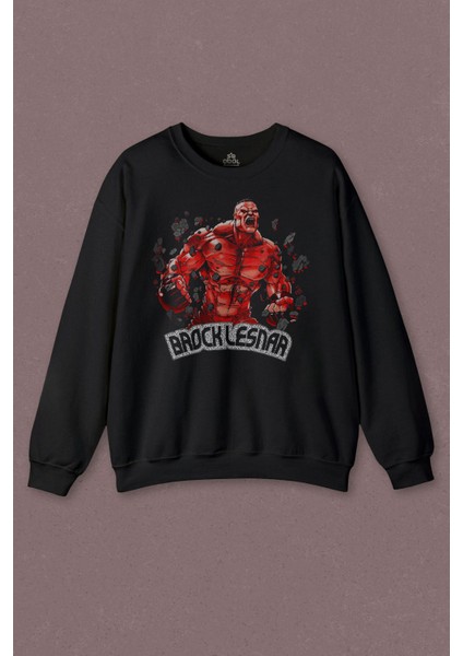 Unisex Sweatshirt Brock Lesnar Wwe Ufc Amerikan Güreşi Spor Baskılı Sweatshirt