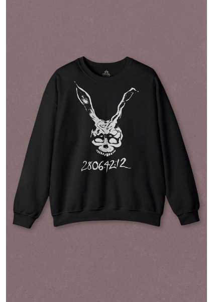 Unisex Sweatshirt Donnie Darko Beyaz Tavşan Film Movie Dark Baskılı Sweatshirt