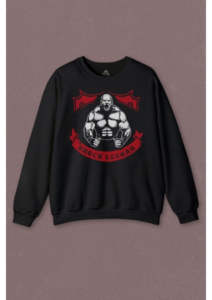 Unisex Sweatshirt Brock Lesnar Logo Wwe Ufc Amerikan Güreşi Spor Baskılı Sweatshirt