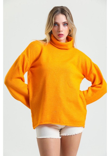 Oranj Yumoş Oversize Balıkçı Yaka Kazak 24309 fiyatları