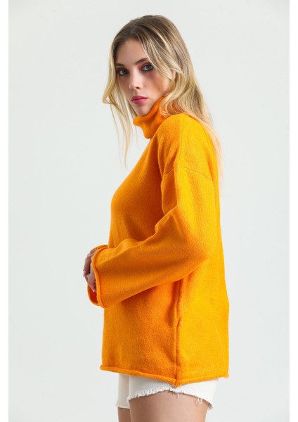 Oranj Yumoş Oversize Balıkçı Yaka Kazak 24309 fırsatları