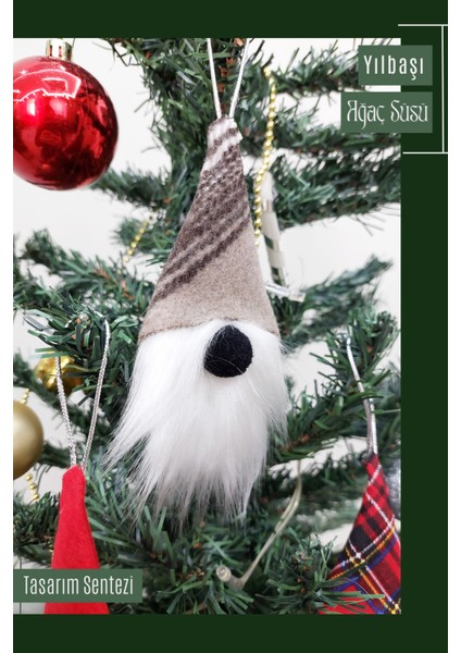 3'lü Yılbaşı Şans Cücesi Çam Ağaçı Süsü Dekor Yılbaşı Süsü Noel Baba Yeni Yıl Hediye Christmas Gnome fiyatları