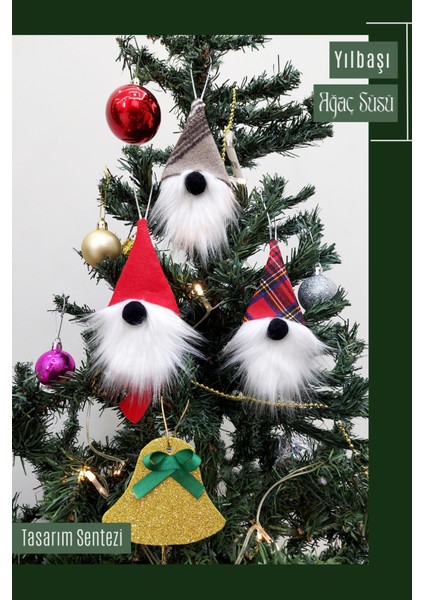 3'lü Yılbaşı Şans Cücesi Çam Ağaçı Süsü Dekor Yılbaşı Süsü Noel Baba Yeni Yıl Hediye Christmas Gnome fırsatları