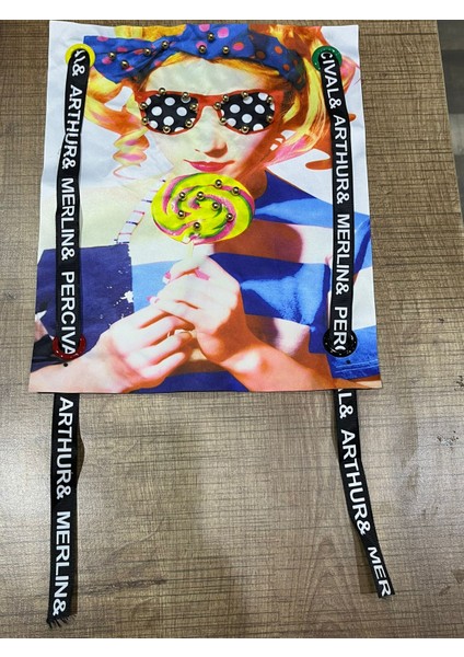 28X23 cm Boncuk Işleme Püsküllü Arma Yama Dikiş Çanta Aksesuarı Aplike