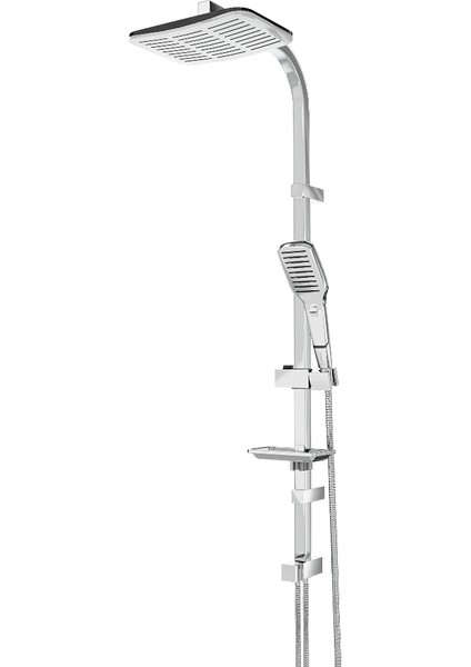 Diamond Special Seri Galia Tall Robot Duş Seti Çift Fonksiyonlu Tam Krom Paslanmaz Ürün
