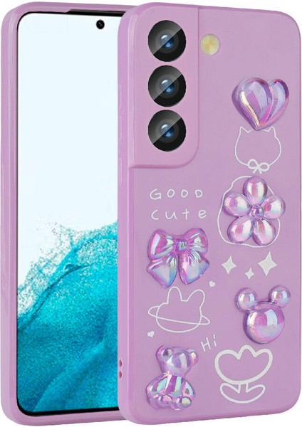 Galaxy S21 Fe Kılıf Kabartma Figürlü Parlak Toys Silikon Kılıf