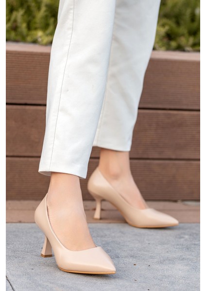 Kadın Stiletto BEJ CİLT
