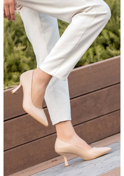 Kadın Stiletto BEJ CİLT