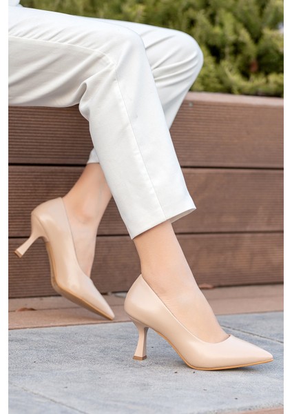 Kadın Stiletto BEJ CİLT