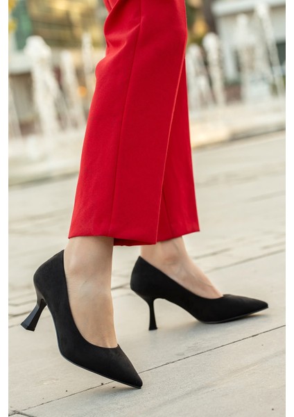 Kadın Stiletto SİYAH SÜET