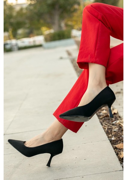 Kadın Stiletto SİYAH SÜET