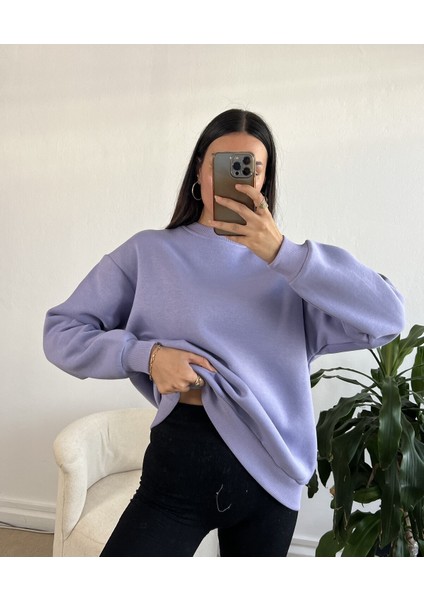 Lila Basic Oversize Sweatshirt 26088