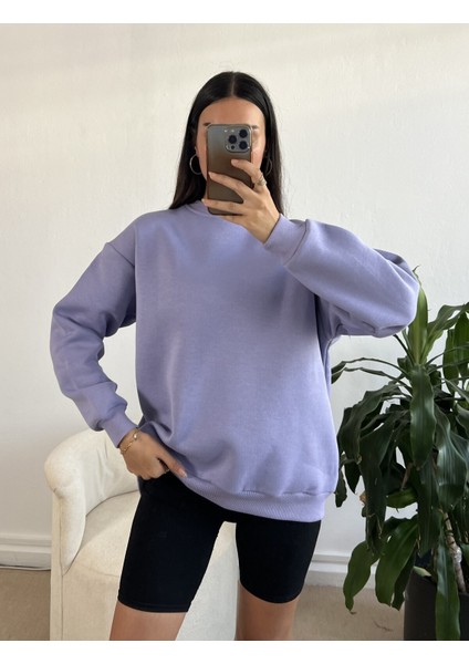 Lila Basic Oversize Sweatshirt 26088