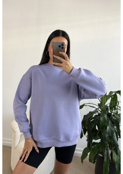 Lila Basic Oversize Sweatshirt 26088