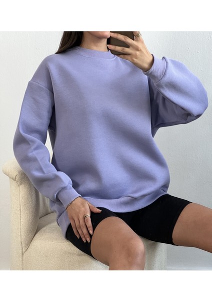 Lila Basic Oversize Sweatshirt 26088