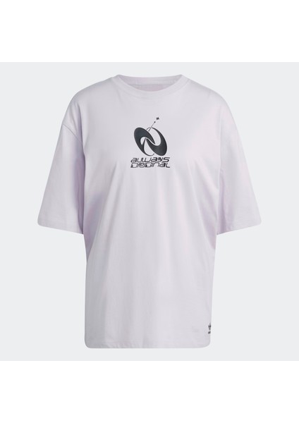 IC1518 Always Original Graphic Loose Kadın Lila Spor Tişört