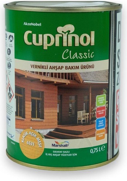 Cuprinol Vernikli Ahşap Bakım Ürünü Klasik Açık Meşe 0,75 L