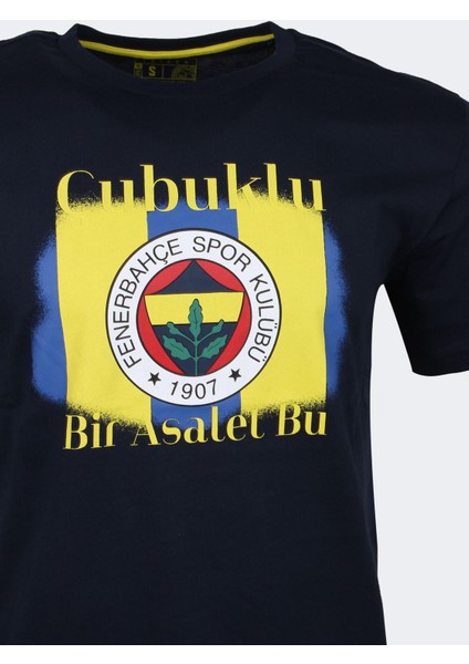 Erkek Trıbun Çubuklu Baskılı Tshırt