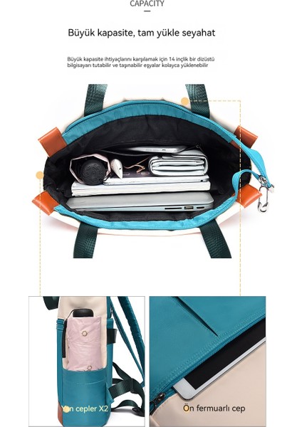Büyük Kapasiteli Kontrast Renkli Iş Sırt Çantası (Yurt Dışından) fırsatları