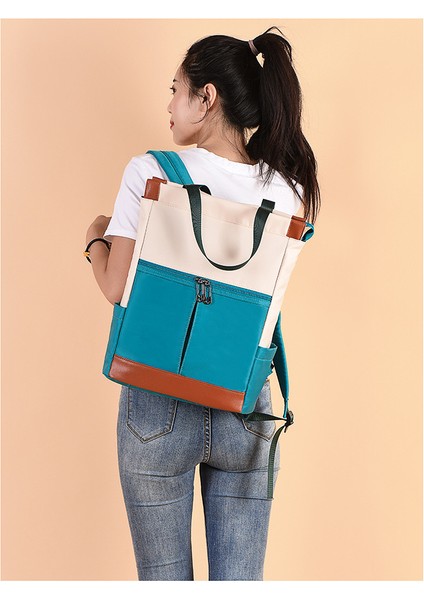Büyük Kapasiteli Kontrast Renkli Iş Sırt Çantası (Yurt Dışından) indirimleri