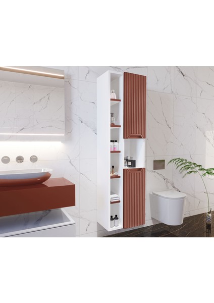 Çok Amaçlı Banyo Mutfak Kiler Boy Dolabı Mdf Kremit modelleri