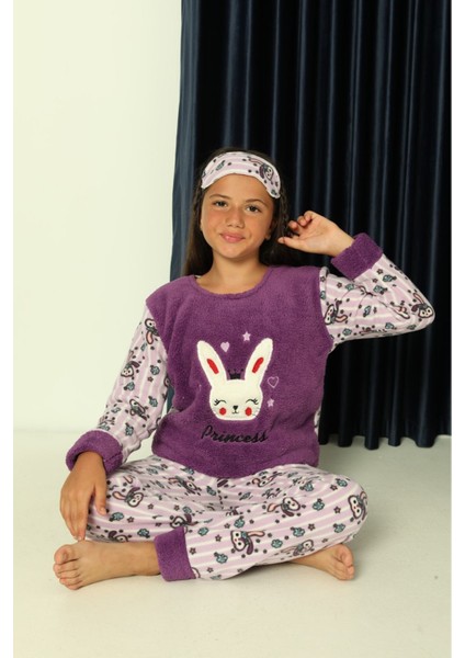 Çocuk Desenli Kışlık Welsoft Polar Pijama Takımı 2C-6460