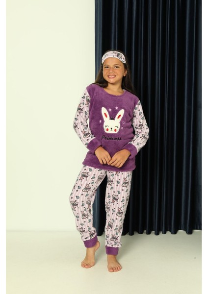 Çocuk Desenli Kışlık Welsoft Polar Pijama Takımı 2C-6460