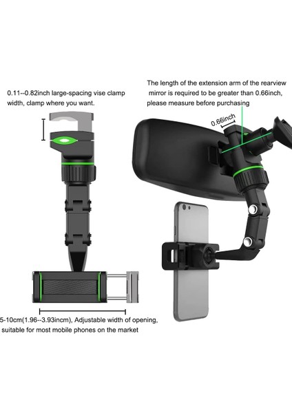 Çok Fonksiyonlu Döner Bağlantı Ayağı Cep Telefonu Klipsi Araba Dikiz Aynası Arka Yastık Masası Mutfak Çok Sahneli Evrensel (Yurt Dışından) modelleri